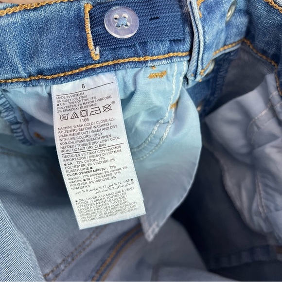 Old Navy girls button fly skinny jeans size 8 - Picture 4 of 4